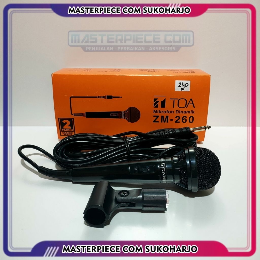 TOA ZM-260 Mic Microphone/ Mikrofon/ Mic Kabel TOA/ Mic Adzan