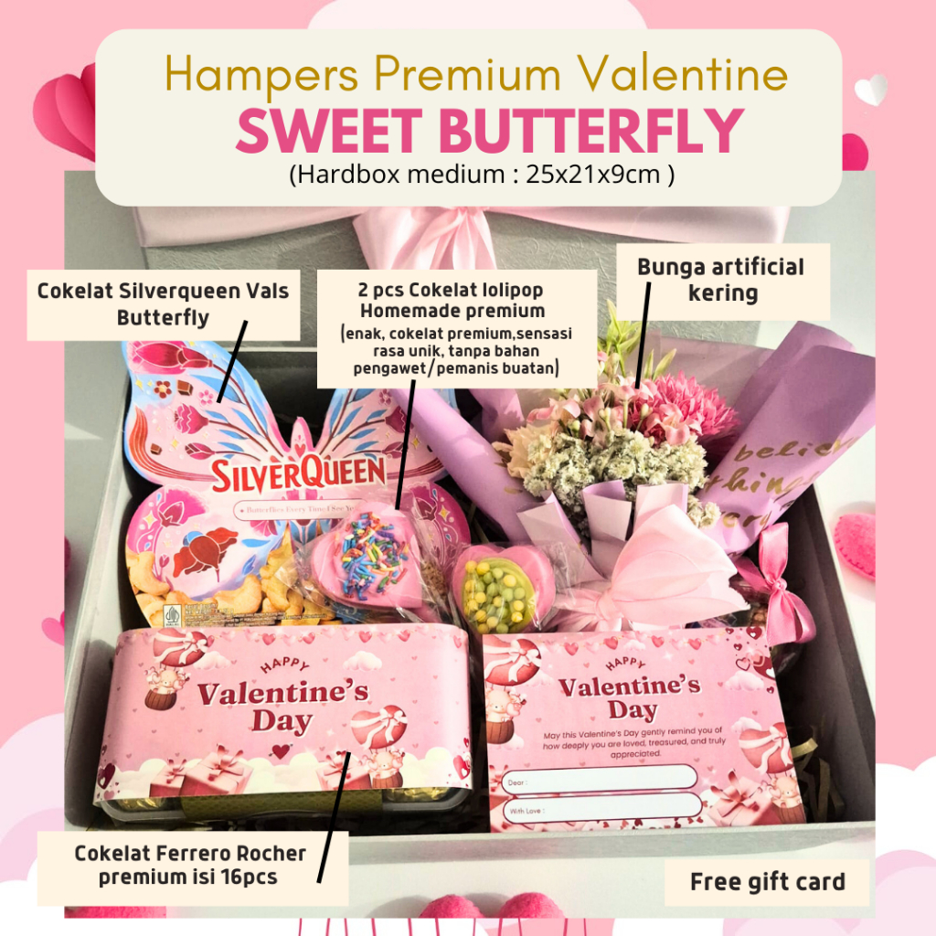 Hampers Valentine Kado Valentine Pacar premium Hempers Cewek
