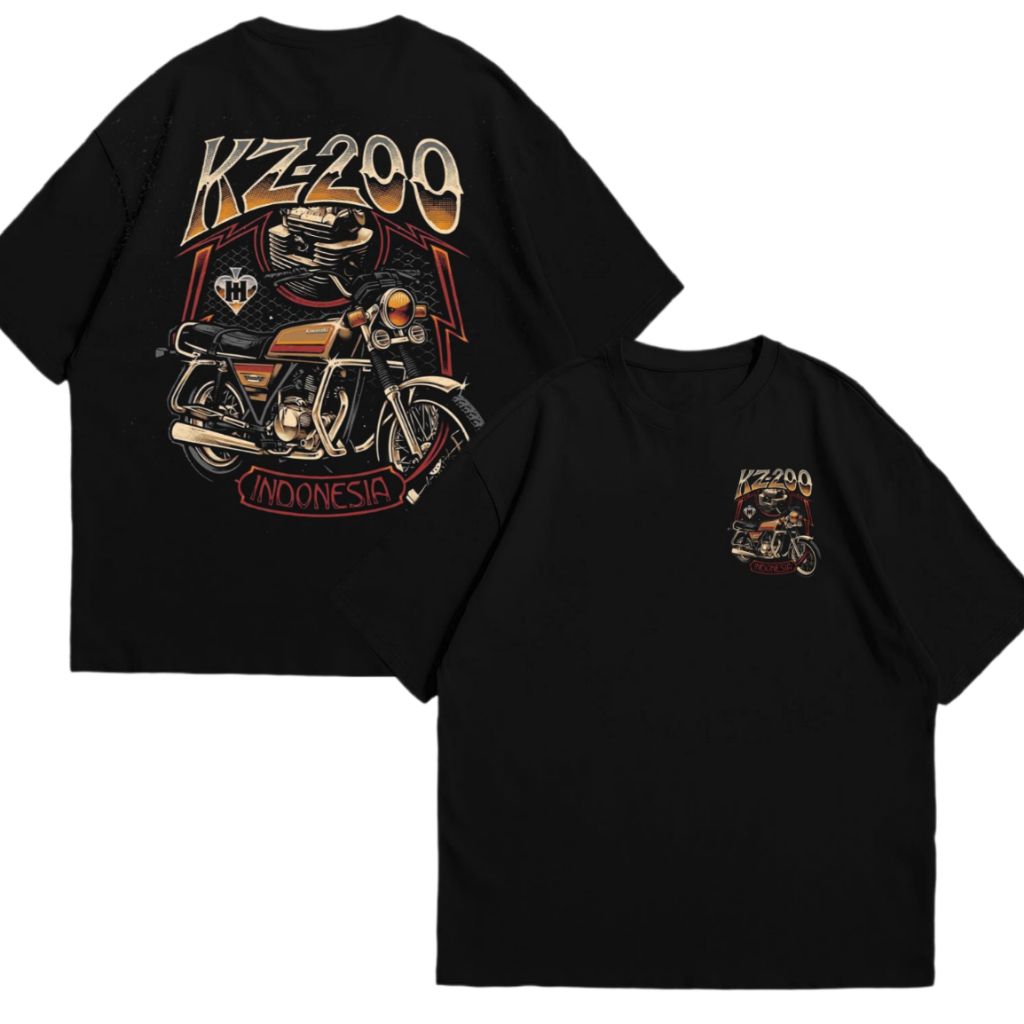 KAOS KZ 200 KAWASAKI BINTER COTTON COMBED 24S PREMIUM PRIA DAN WANITA