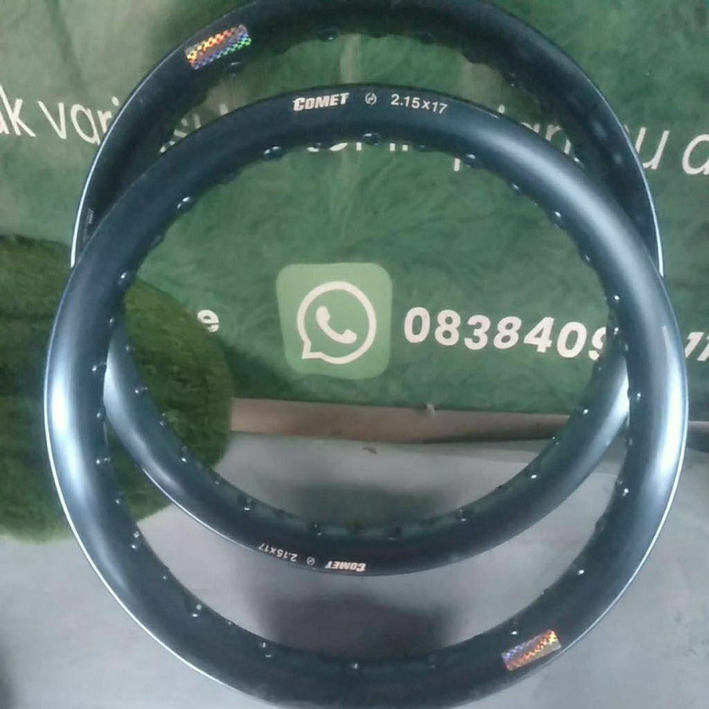 1 set velg comet warna biru ring 17 setengah lingkar