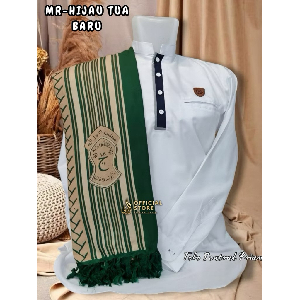 Sorban Batik Yaman Motif Batik Printing Surban Kashmir Jumbo Arab Ar-Rida Solo Arafat Sarung Tenun