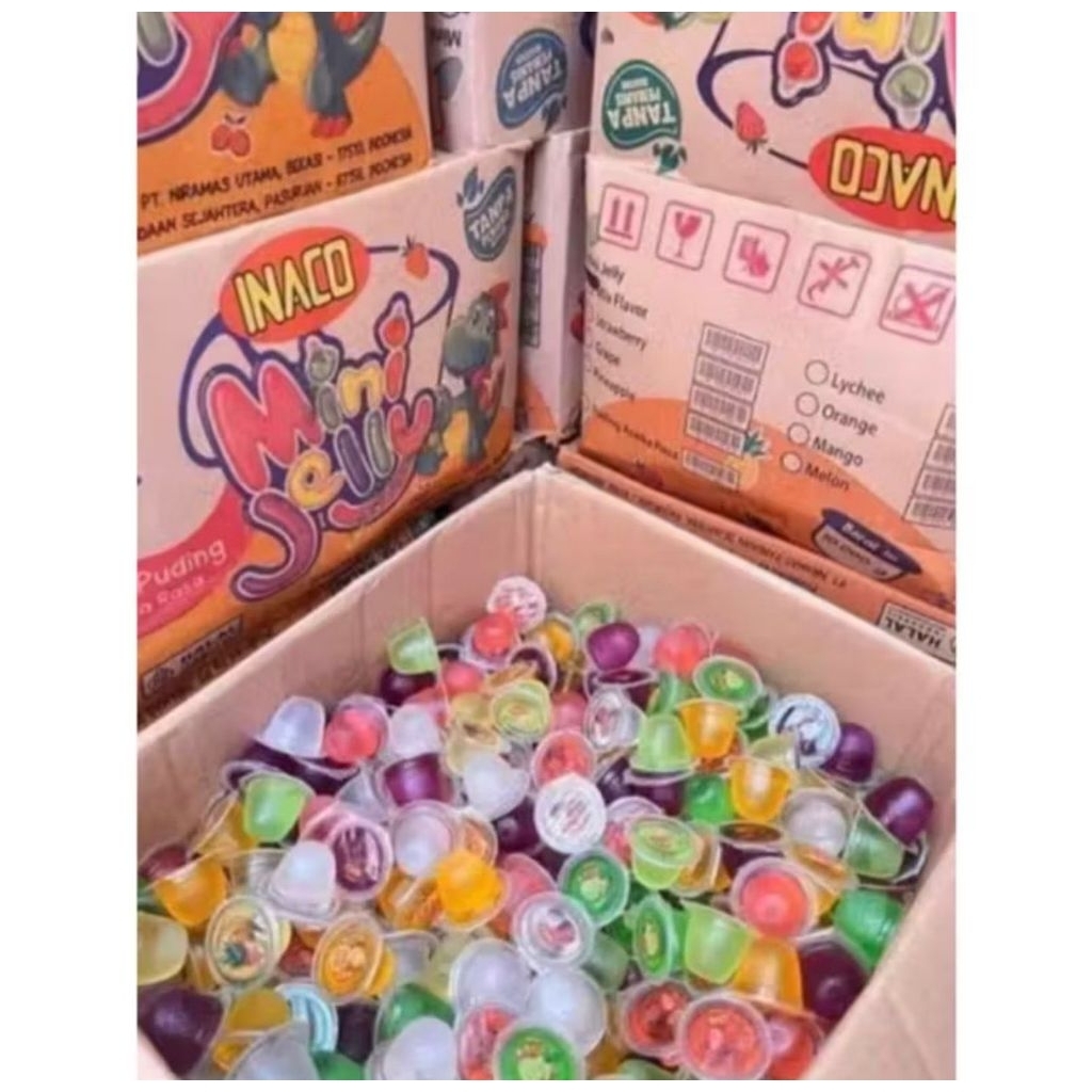 Jelly Inaco 10kg dengan Rasa Buah Mix, Tanpa Pemanis Buatan