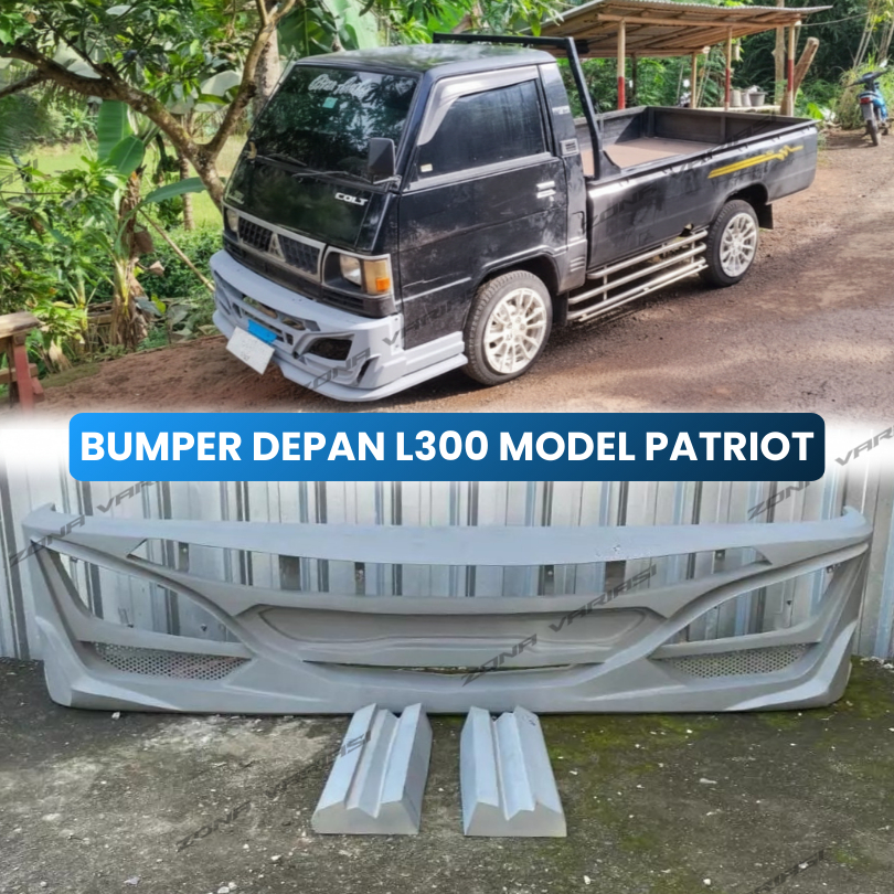 BUMPER BEMPER L300 MODEL PATRIOT BAHAN PLAT TEBAL KONDISI POXY