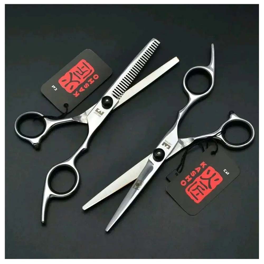 KASHO Gunting Rambut Original Jepang Silver Untuk Barber dan Salon