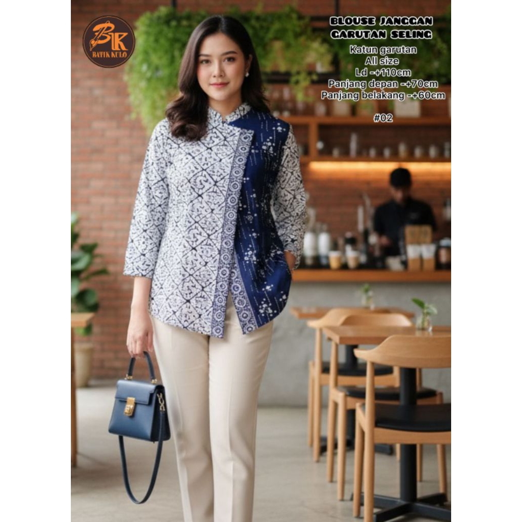 BAJU BATIK WANITA | ATASAN BATIK MODERN
