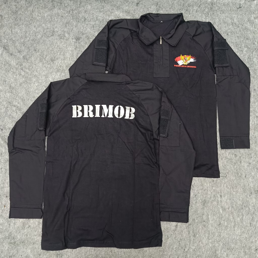 Kaos Hitam Tactical BDU Brimob Untuk Indonesia / Kaos Tactical Brimob / Kaos BDU Brimob