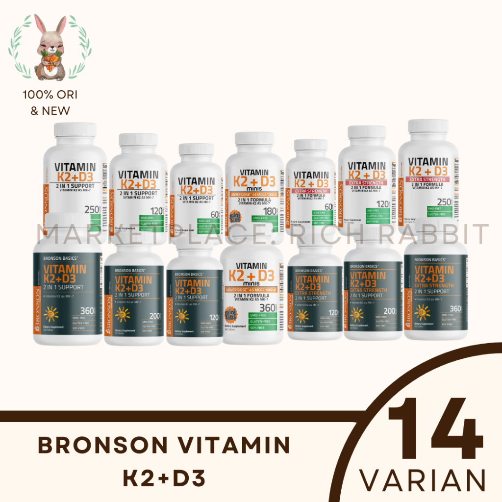 Bronson D3+K2 D3 K2 Mk7 1000IU 1000 1,000 IU 5000IU 5000 5,000 IU 10000IU 10000 10,000 IU Immune