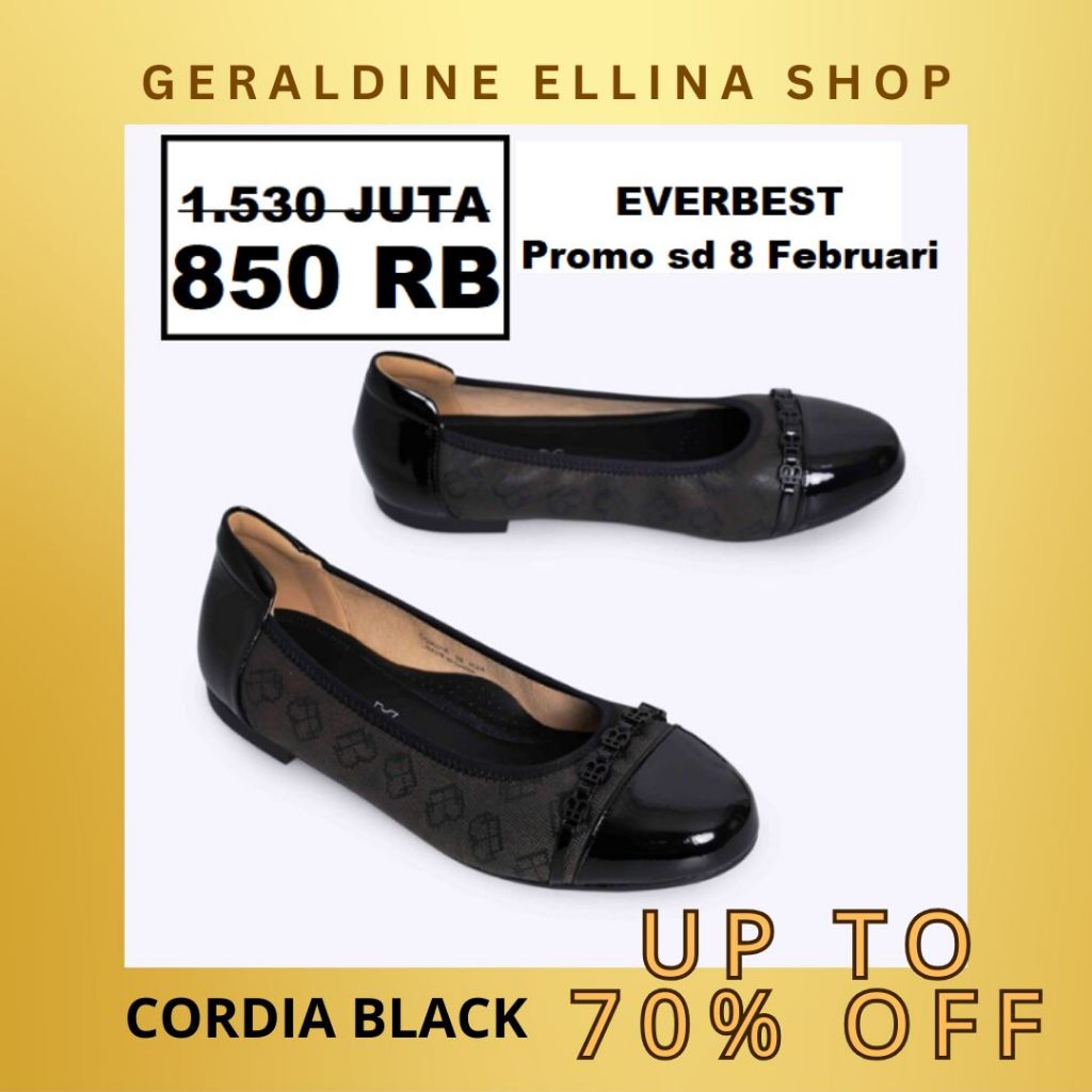 Sepatu flat everbest Wanita perempuan cewe cewek EVERBEST ORIGINAL 100% SERI CORDIA