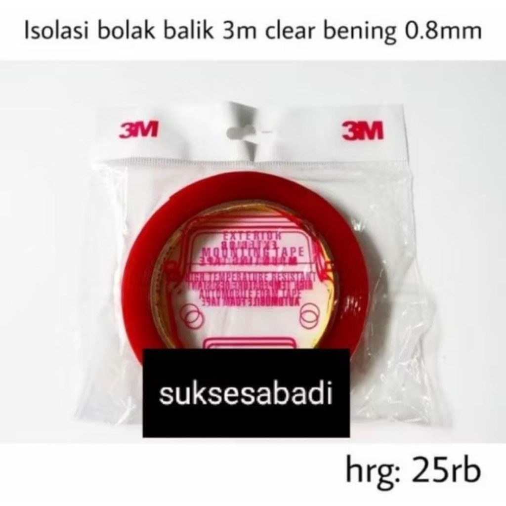 isolasi bolak balik 3M clear bening isolasi bolak balik 3M 0.8 mm