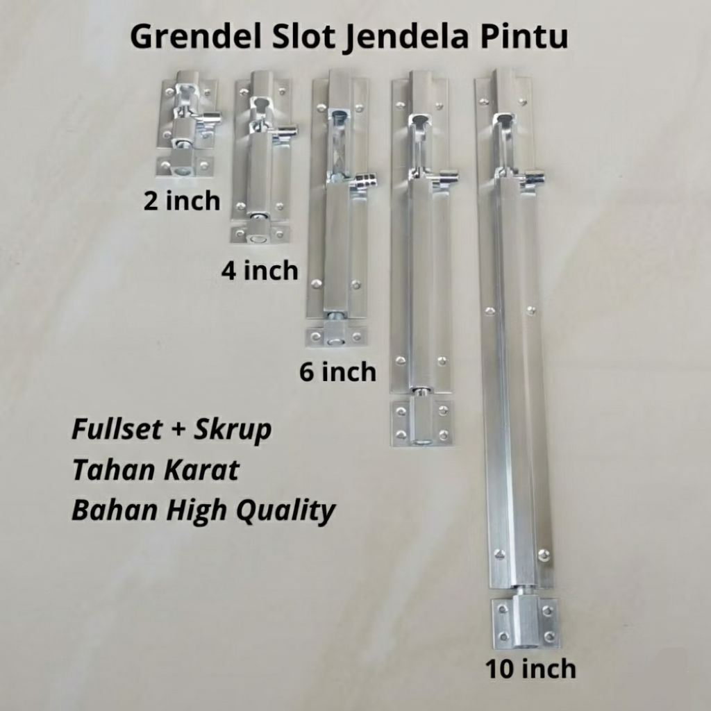 Grendel Slot Pintu Jendela Rumah 2 4 inci dan 6 8 10 inch Kunci Slot Pintu Pengunci Slot Grendel Jen