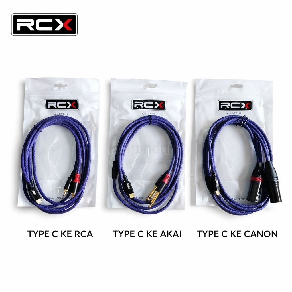 RCX KABEL USB TYPE C KE RCA AKAI CANON HP HANDPHONE  KE SPEAKER AMPLIFIER  HIGHT QUALITY 1,8 METER