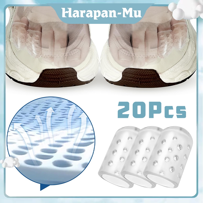 20Pcs Pelindung Jari Kaki Silikon Pelindung Jempol Kaki / Silikon Anti-Abrasi Koreksi Jari Kaki