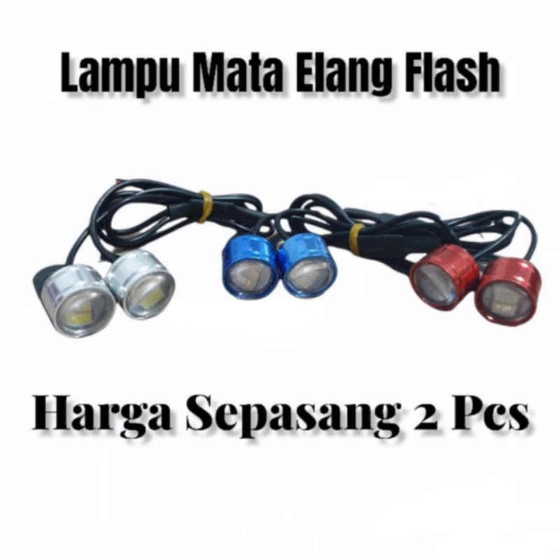Lampu led mata elang FLASH strobo kedip 3 led lampu mata elang strobo eagle eye harga sepasang