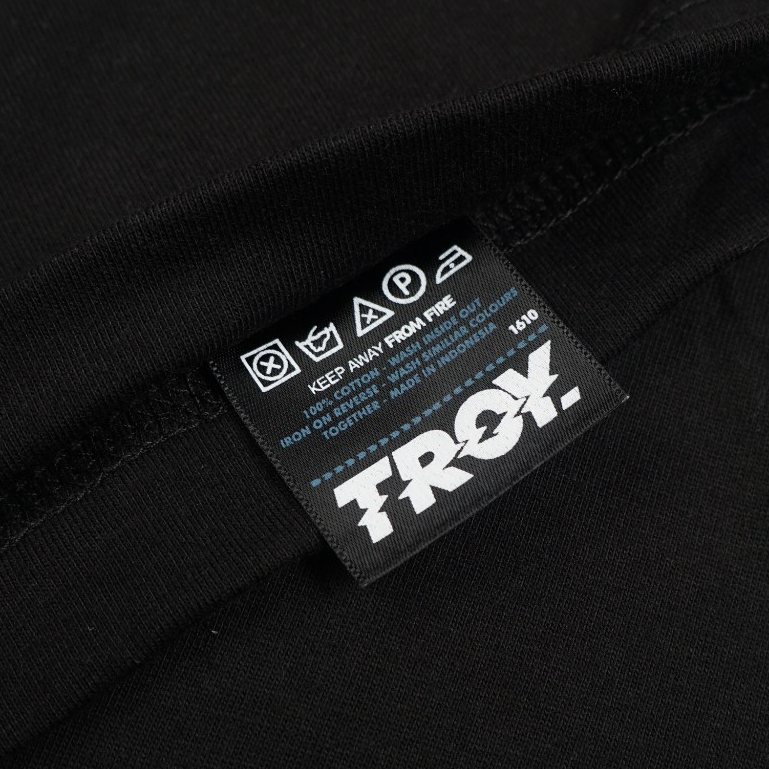 Troy Company Neck Strip Tshirt Black Club x199 - Kaos Lengan Pendek Kaos Hitam KST 3053-2B2W
