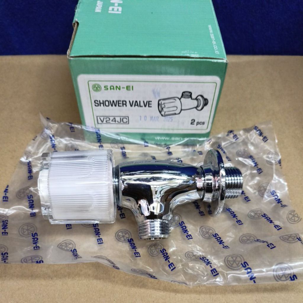 stop kran air merk San-ei tipe V24JC ukuran drat instalasi 1/2" inchi