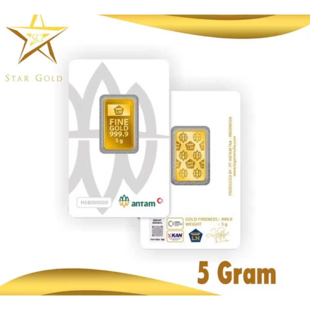 Emas Antam Logam Mulia 10 Gram Desain Retro Berdiri