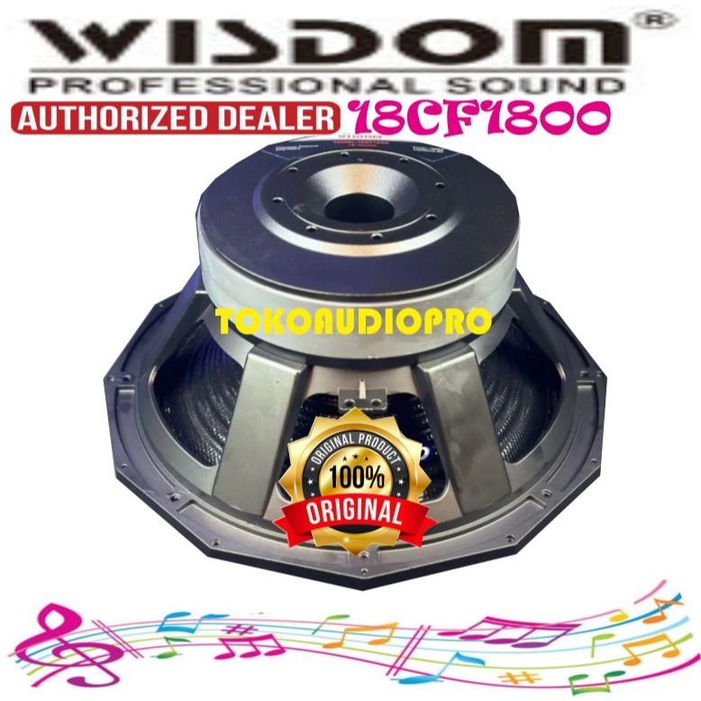 Speaker 18 Inch Wisdom 18CF1800 18 Inch Carbon Double Magnet Wisdom 18-CF1800 Wisdom 18-CF-1800