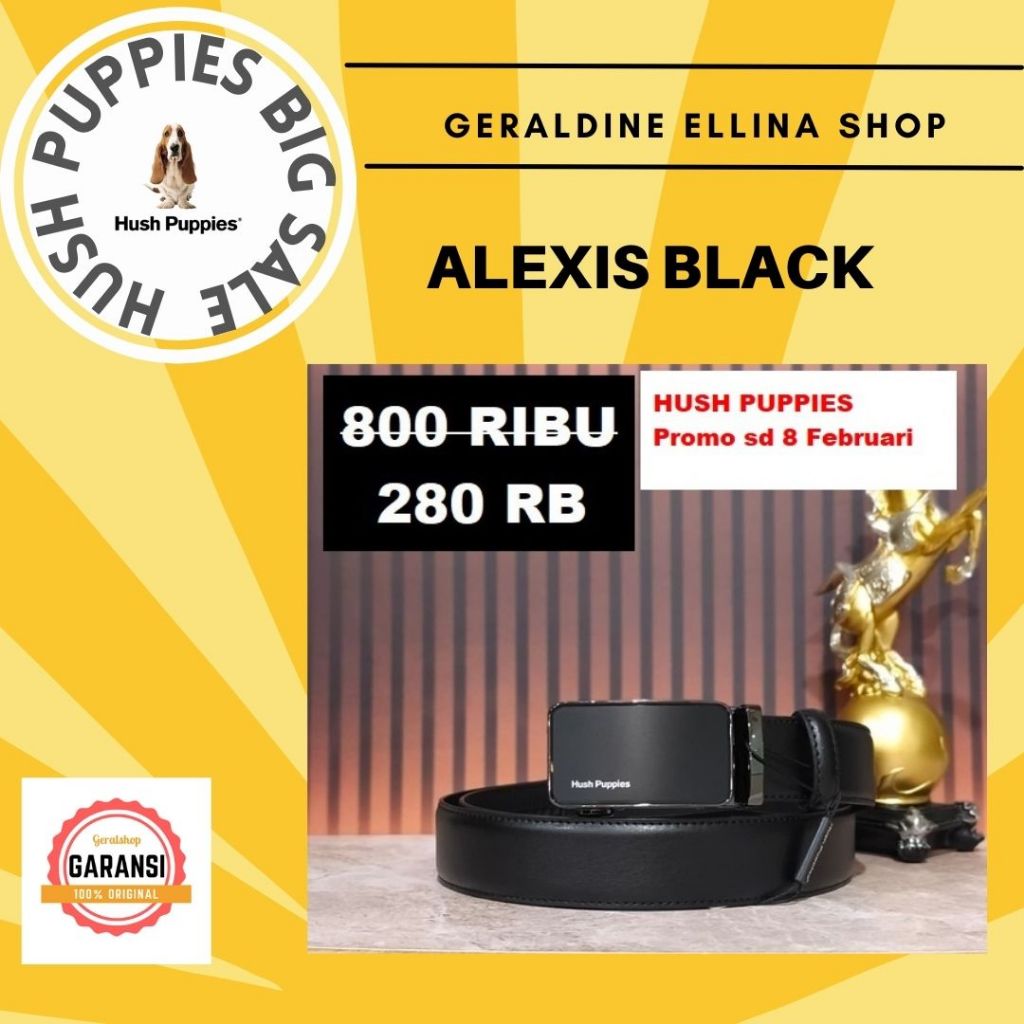 Ikat pinggang Hush Puppies belt original sale seri ALEXIS