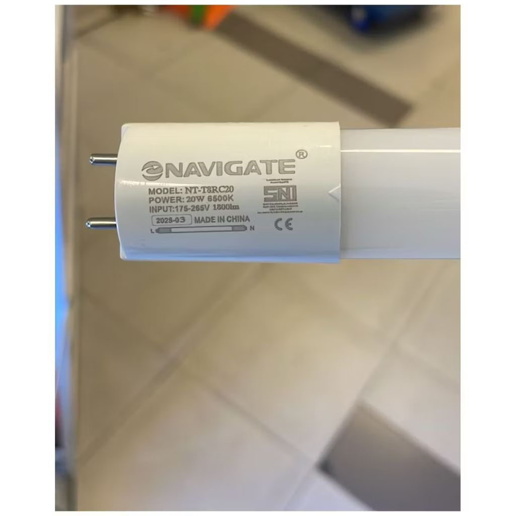 Lampu LED T8 20 Watt 30 Watt 120cm Navigate Sinar Putih / Lampu T8 20W 30W 120cm Putih