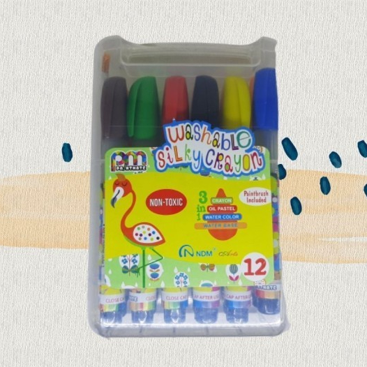 NDM WASHABLE SILKY CRAYON 12W 4112SPP