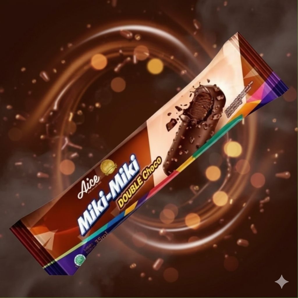 AICE ESKRIM MIKI MIKI DOUBLE CHOCO 10PCS