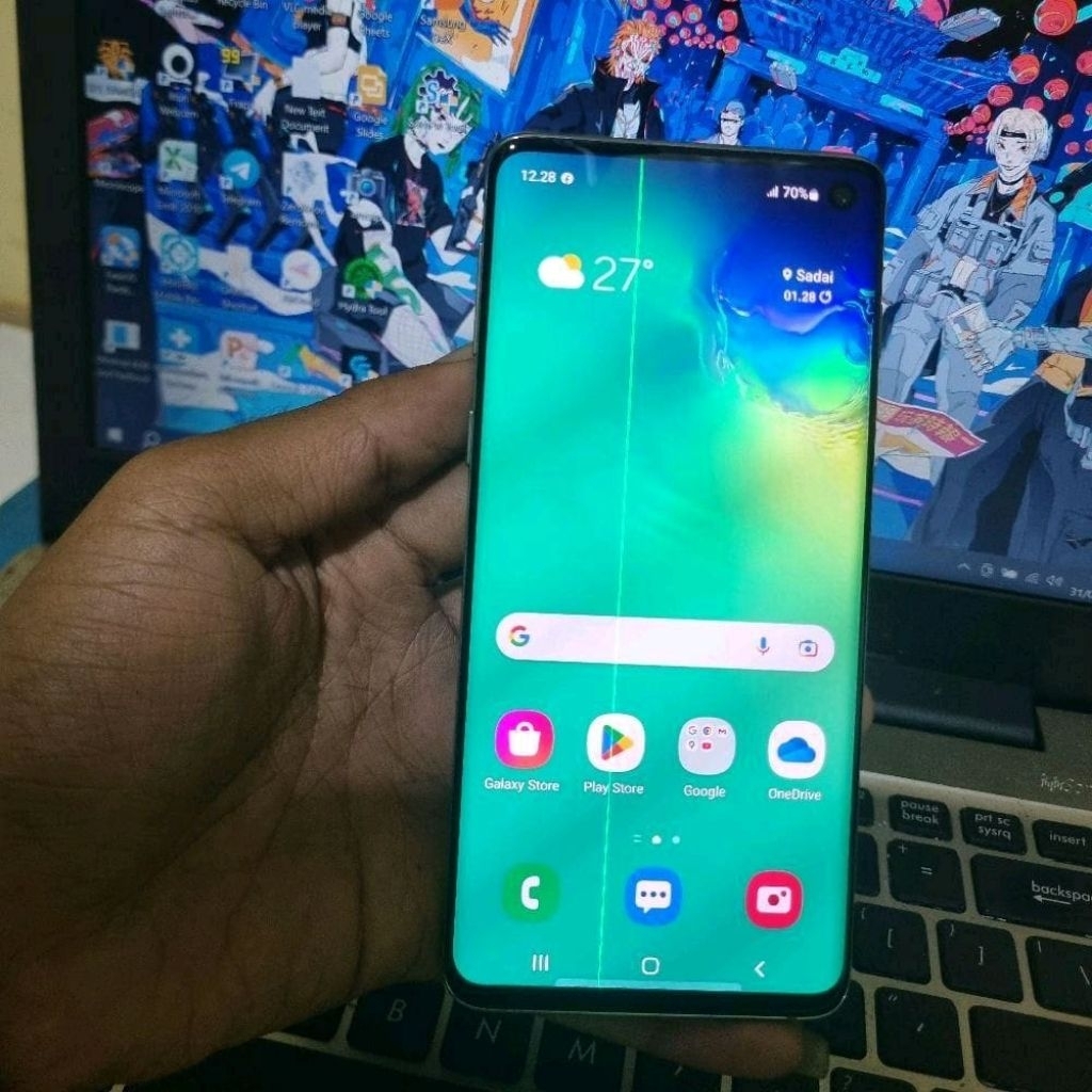 LCD Plus Frame Copotan Samsung Galaxy S10