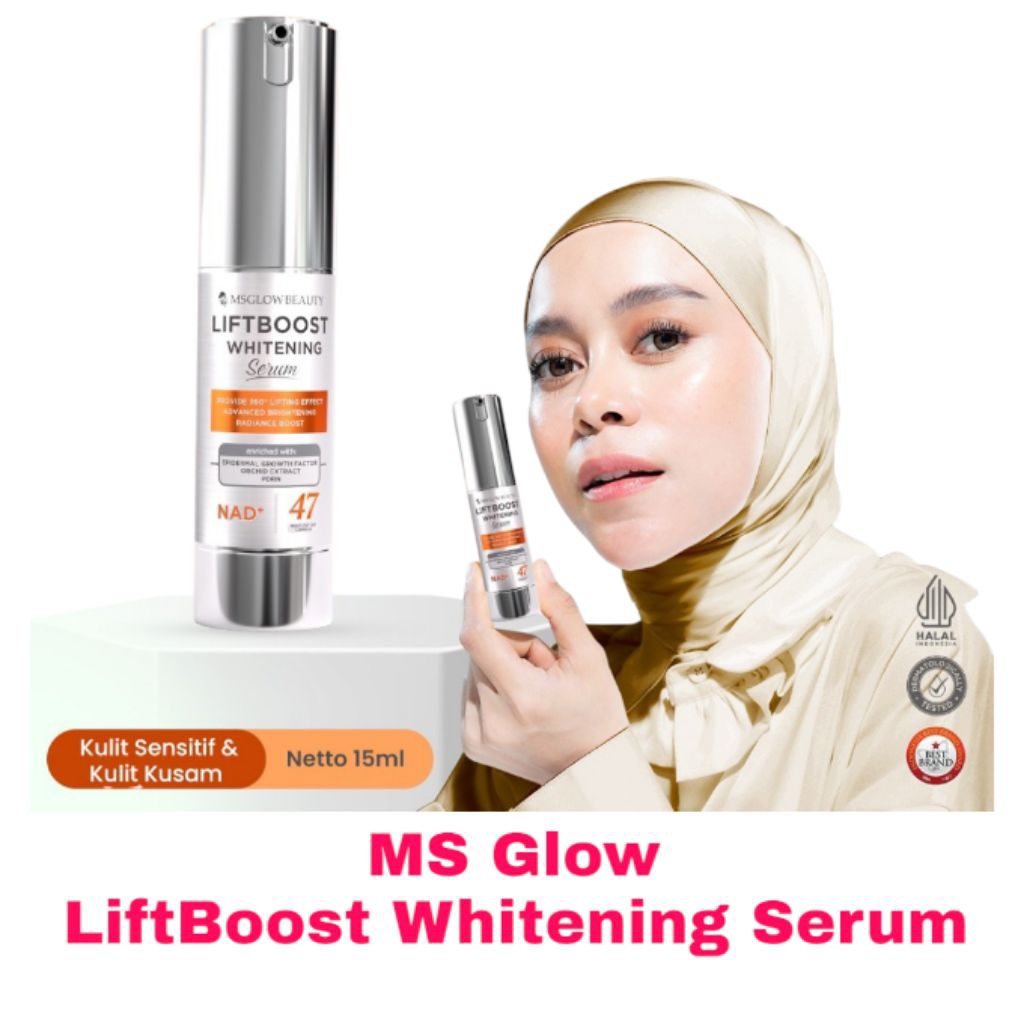 MS Glow Whitening Lifting Serum /Liftboost Serum / Serum Pengecil Pori Pori / Serum Bopeng