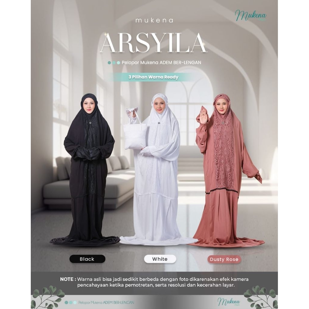 Hijab Nyaman - Mukena Arsyila White by Mukena Alya