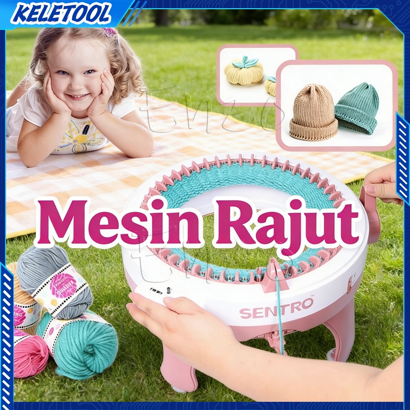 22/48 Jarum Knitting Smart Weaver for Kids Alat Mesin Rajut Otomatis Besar Datar DIY Berputar Weavin