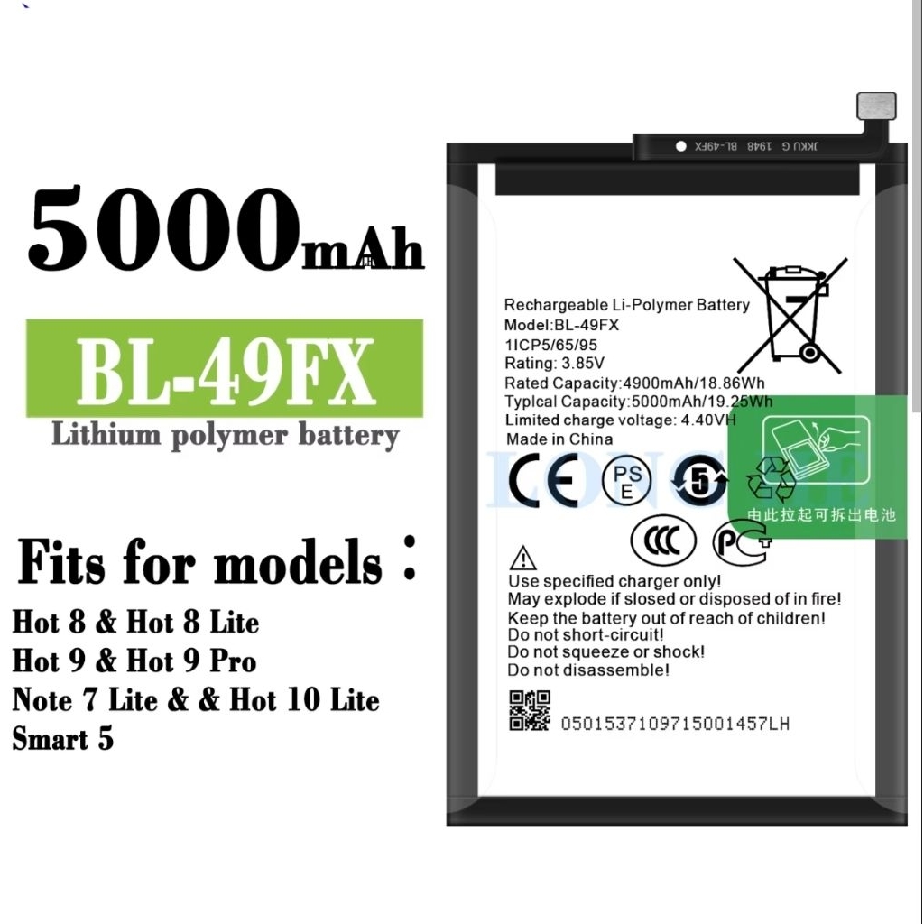 batre batrai baterai Infinix smart 5 original / BL49FX / BL-49FX