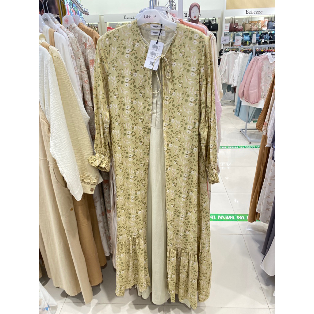 gamis geela model cardigan+inner((5 warna)