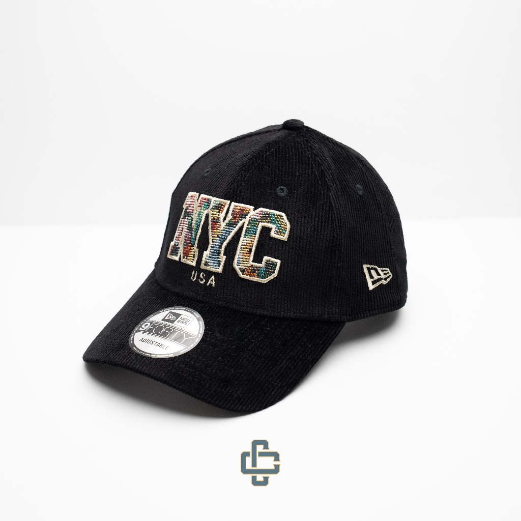 TOPI NEW ERA ORIGINAL 9FORTY NEW YORK YANKEES NYC CORDURY BLACK