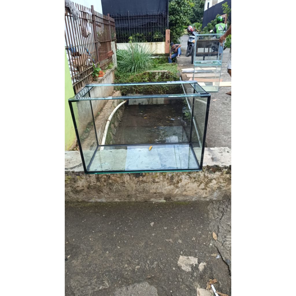 AQUARIUM KACA UKURAN 80x40x50cm 8mm FULL