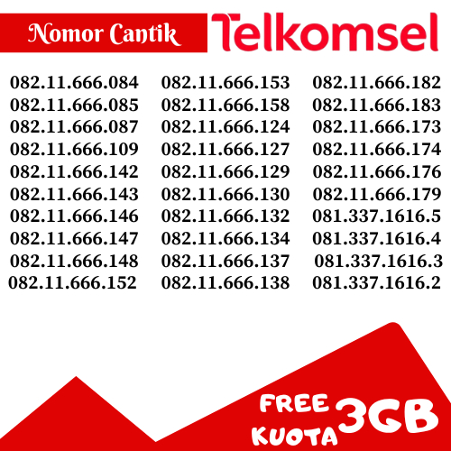 NOMOR CANTIK TELKOMSEL SERI 11.666