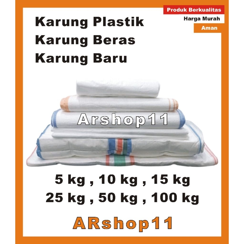 Karung 100 kg Baru , Karung Beras , Karung Plastik
