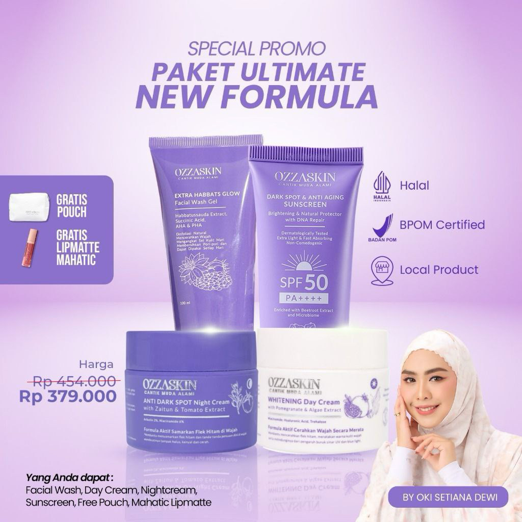 OZZASKIN Paket Skincare Untuk Flek Hitam