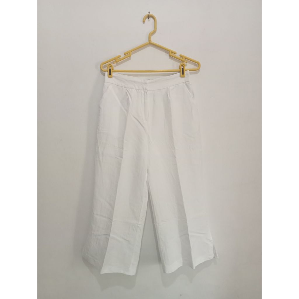 Preloved Linen Kulot pants warna putih
