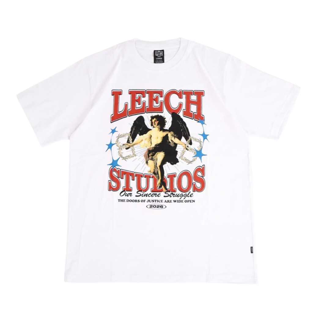 T-Shirt Oversize | Struggle White | Leech.co