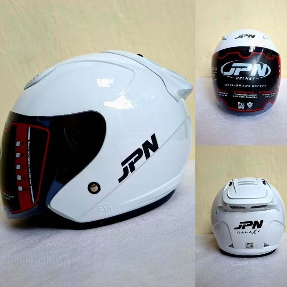 HELM JPN GALAXY WARNA PUTIH GLOSY ORIGINAL