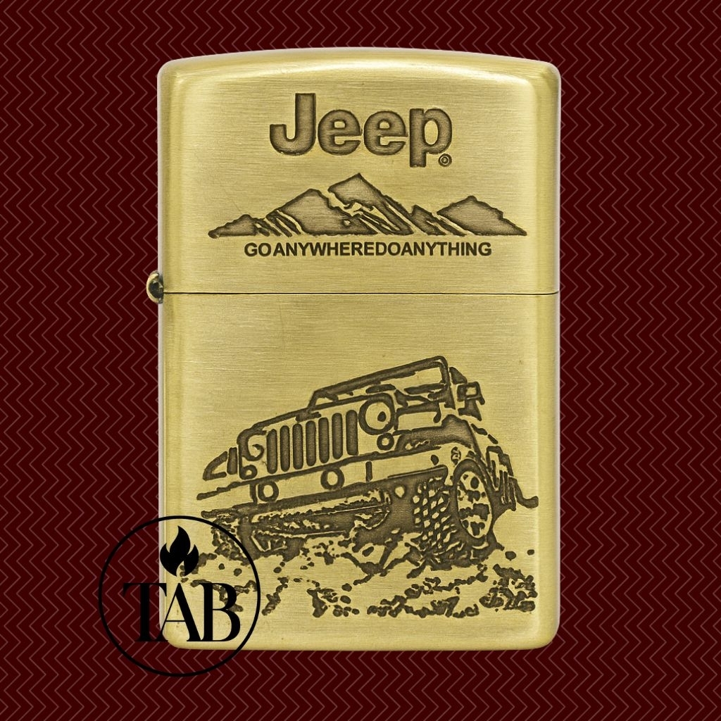 Korek Api Zippo Motif Mobil Jeep Ukiran Premium
