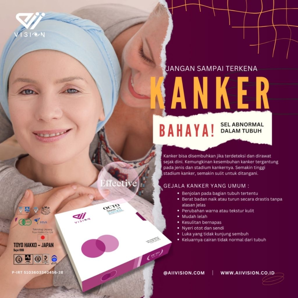 octo stem 35 aiivison meregenerasi sel tubuh, meningkatkan imun dan menangkal radikal bebas