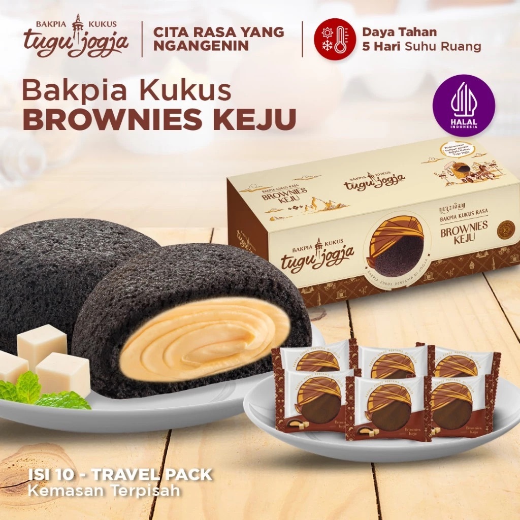 Bakpia Kukus Tugu Jogja Brownies Keju