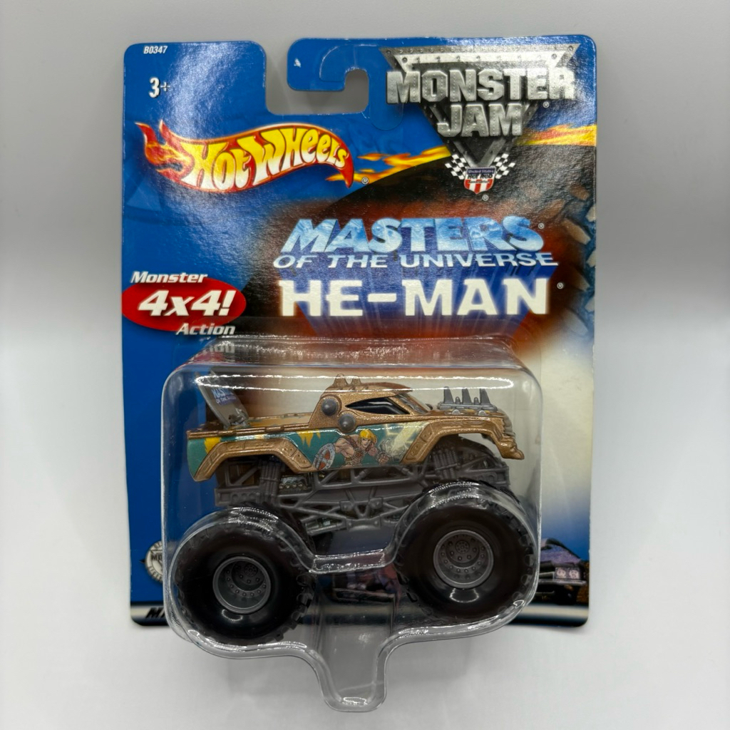 Hot Wheels Monster Jam He-Man Masters of the Universe 2002 MOTU Heman Small Hub 1:64 Truck Trucks Ho