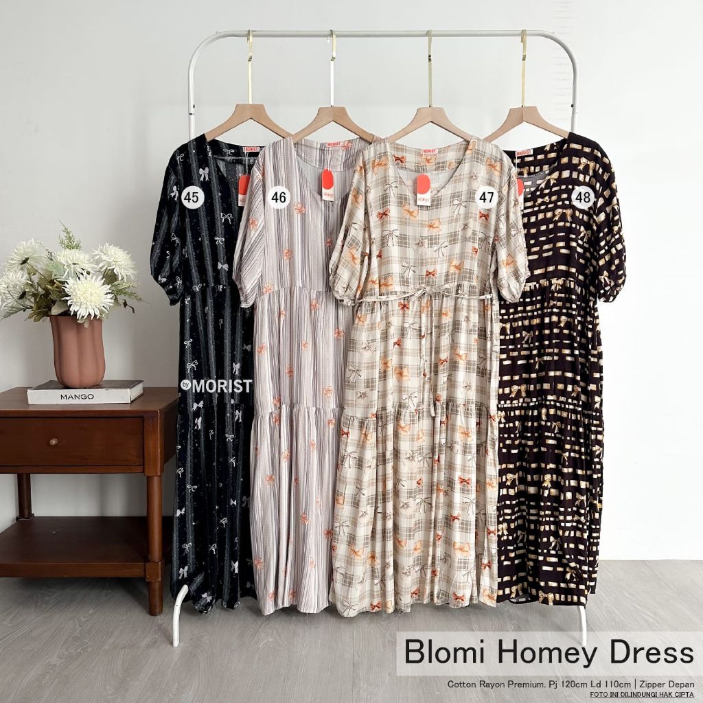 Blomi Homey Dress Daster Premium Cotton Rayon Original Morist Berlabel