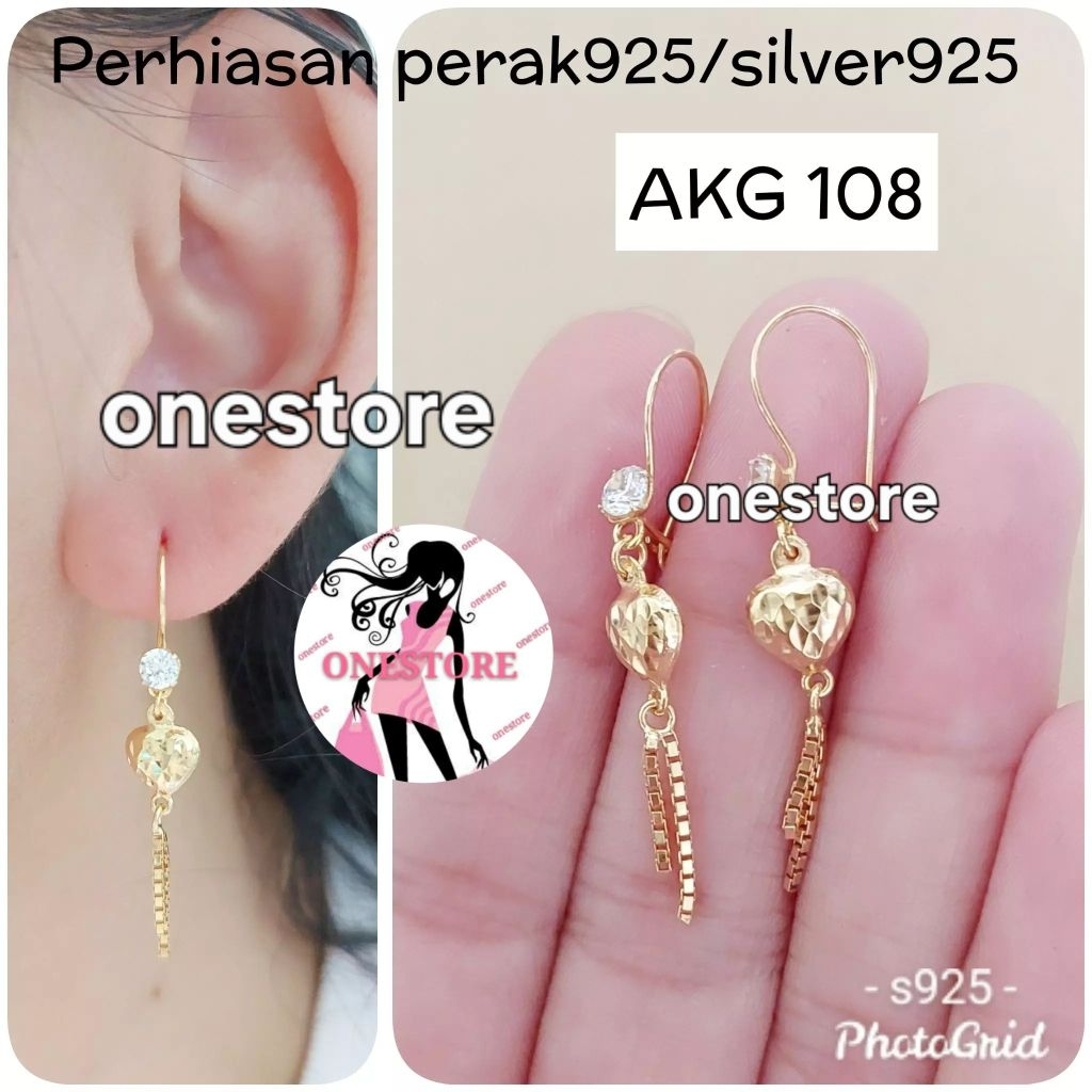 ANTING KAIT LOVE ITALY AKG 108 PERAK ASLI 925
