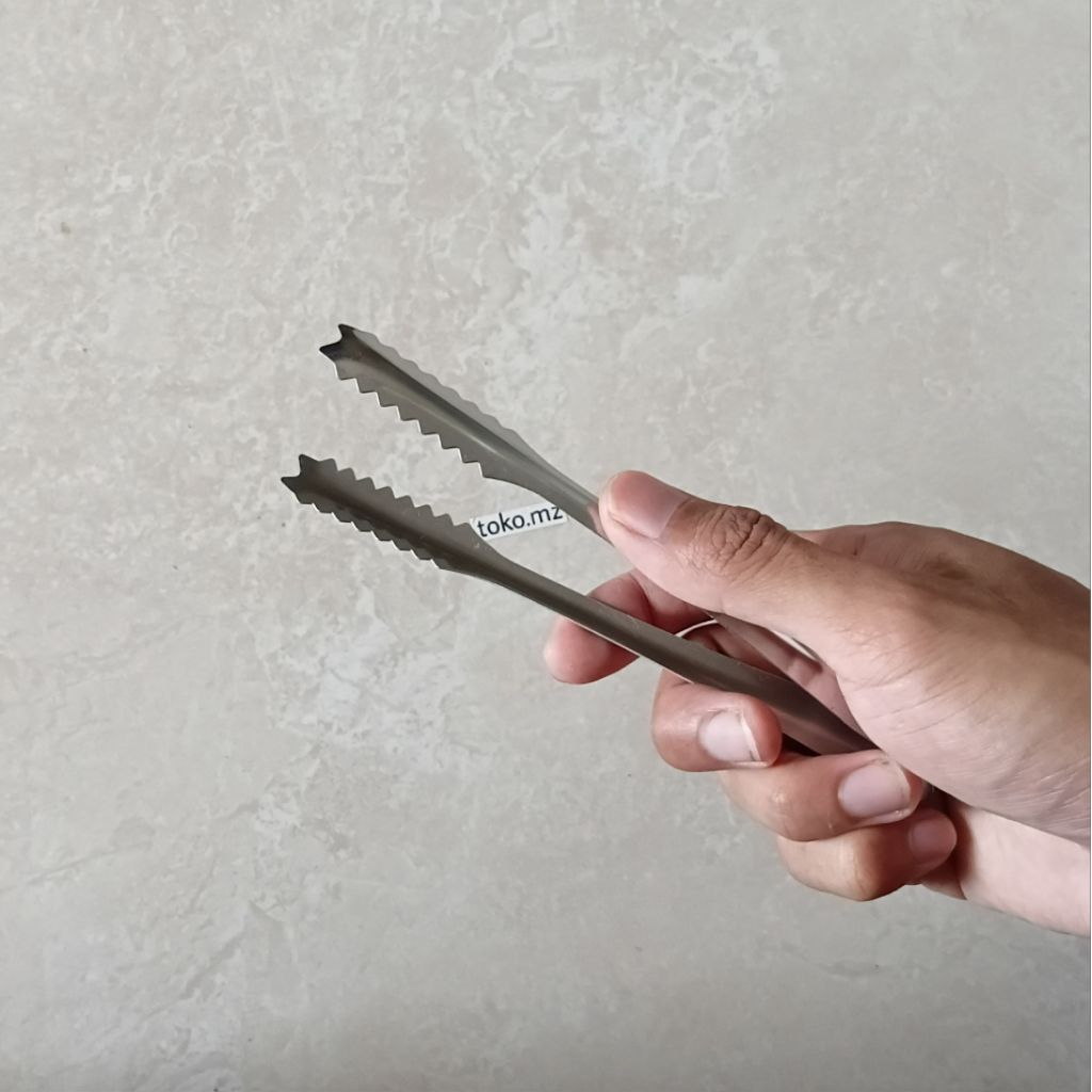 Capit es batu kecil jepitan es stainless steel jepitan serbaguna