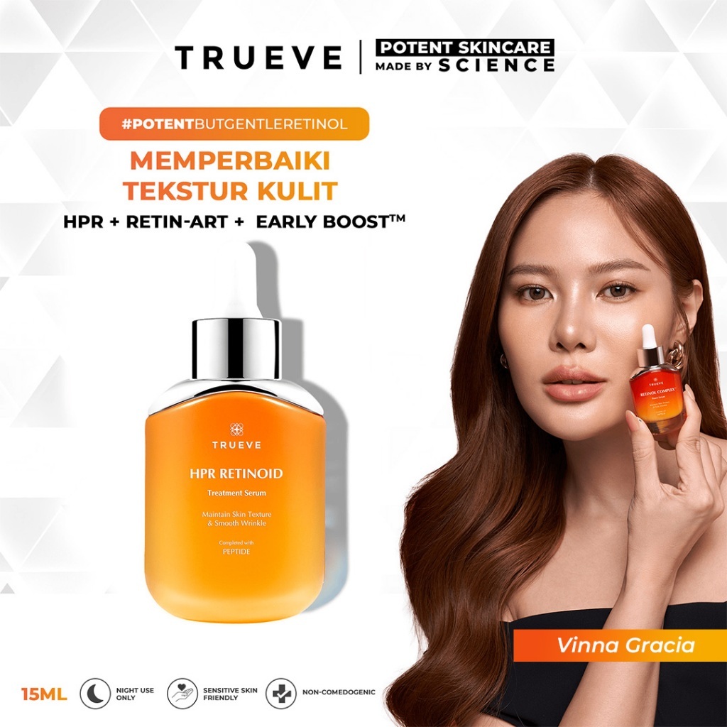 [NEW] TRUEVE HPR Retinoid Serum 15ml - Mencerahkan Memperbaiki Tekstur Kulit, Menyamarkan Garis Halu