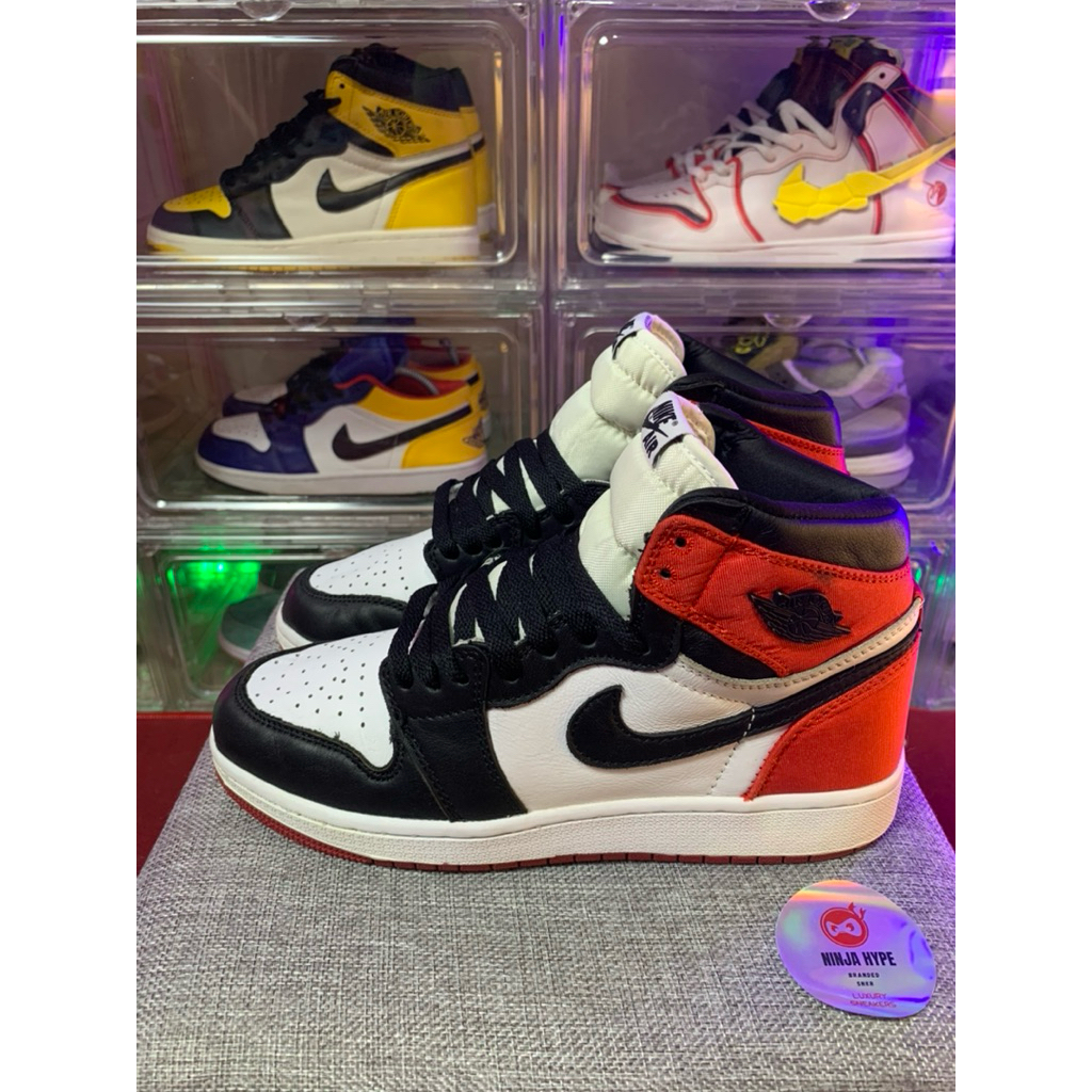 AIR JORDAN 1 HIGH SATIN BLACK TOE , AJ 1 , SEPATU , SHOES , SNEAKERS