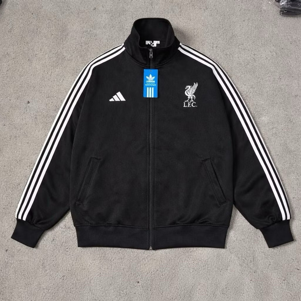 Jaket Tracktop LIVERPOOL logo bordir ful tag label