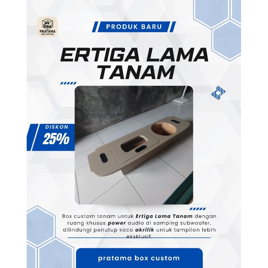 Box tanam Mobil Ertiga lama + power tanam - Handmade Pratama Box Custom